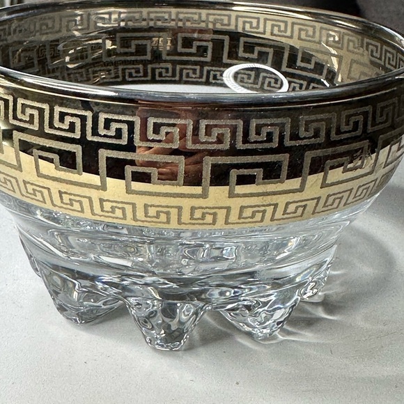 Greek Key Gold Set OF 4 Ice Cream Bowls - Picture 7 of 7